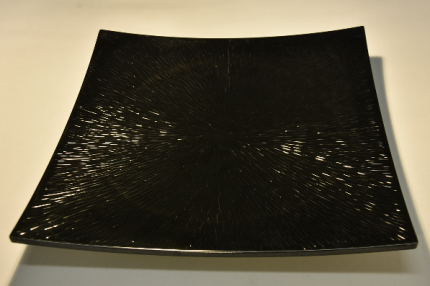 FF.kínáló melamin 32x32cm (fekete)