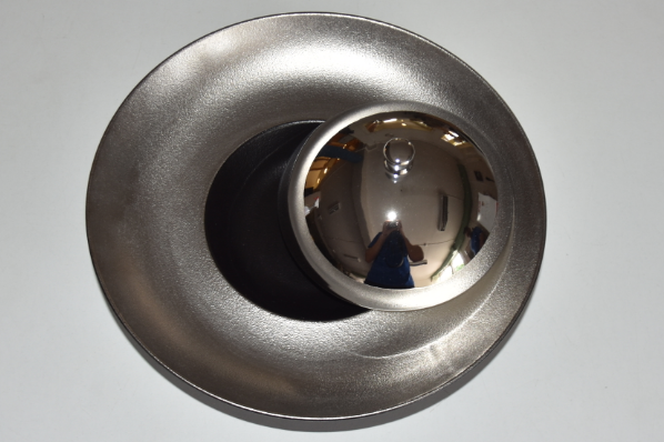 Rak metal fusion ezüst tányér fedővel