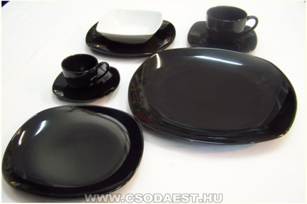 Tognana square tányér 19x19cm (fekete)
